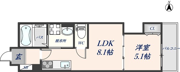 クリエオーレ菱江Ⅱの物件間取画像